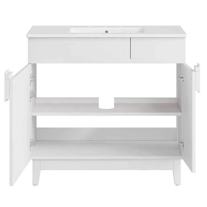 Modway Miles 36" Bathroom Vanity, White