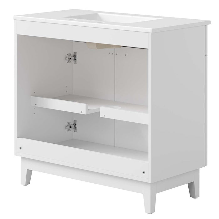 Modway Miles 36" Bathroom Vanity, White