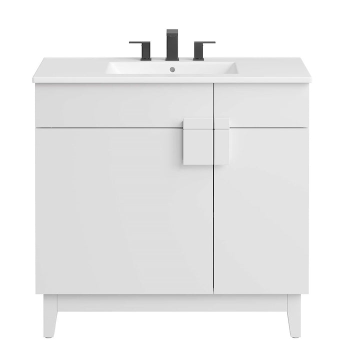 Modway Miles 36" Bathroom Vanity, White