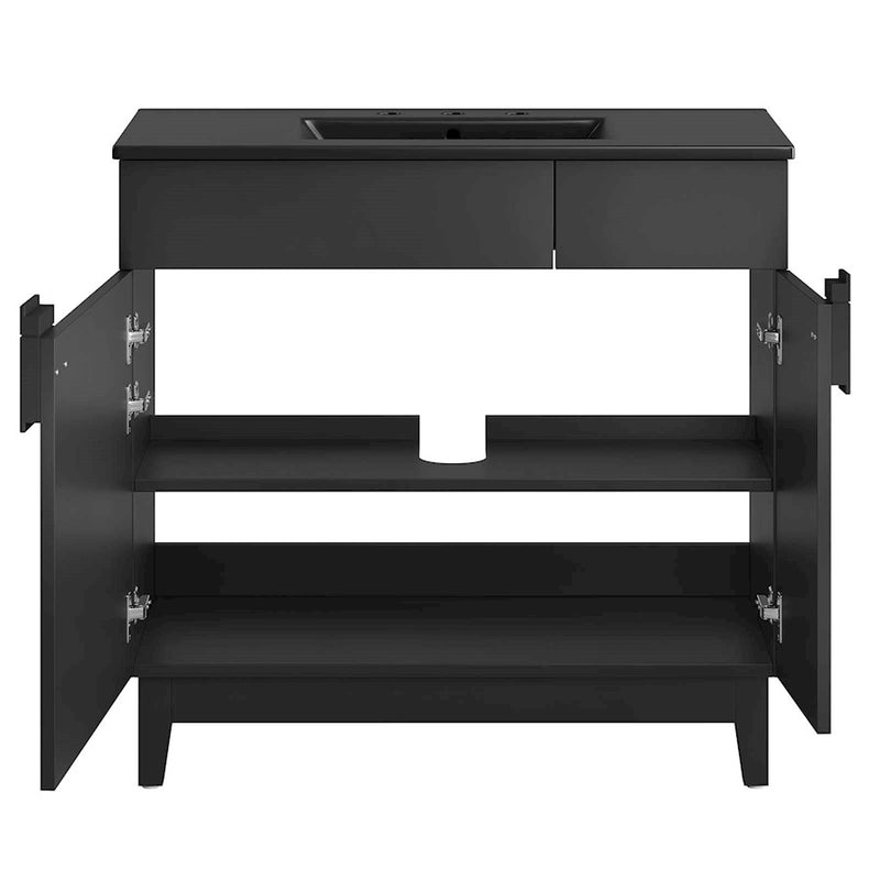 Modway Miles 36" Bathroom Vanity, Black