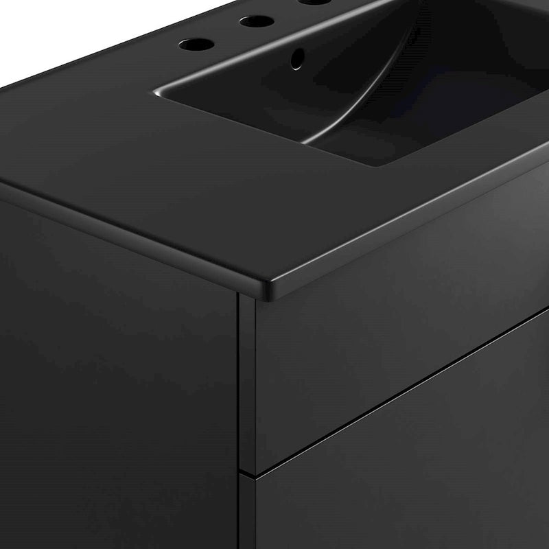 Modway Miles 36" Bathroom Vanity, Black