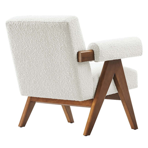 Modway Lyra Boucle Fabric Armchair, Ivory
