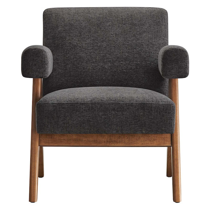 Modway Lyra Fabric Armchair, Dark Gray Fabric