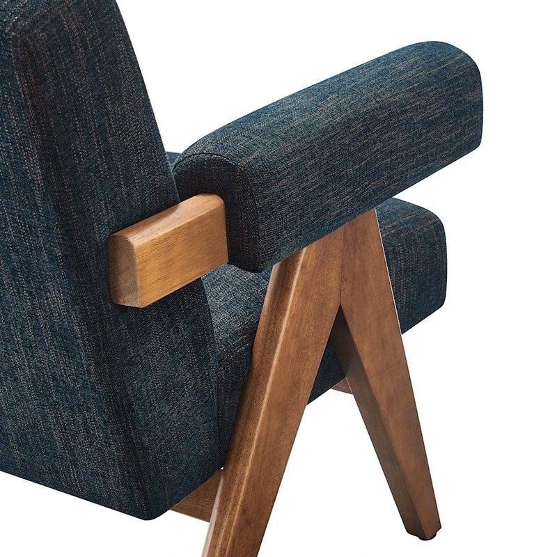 Modway Lyra Fabric Armchair, Azure Fabric