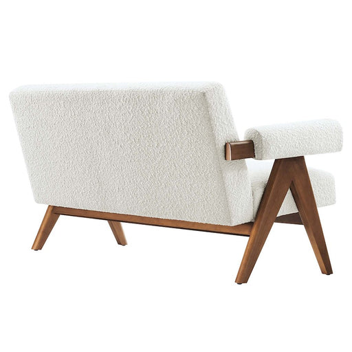 Modway Lyra Boucle Fabric Loveseat, Ivory