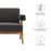 Modway Lyra Fabric Loveseat, Dark Gray Fabric