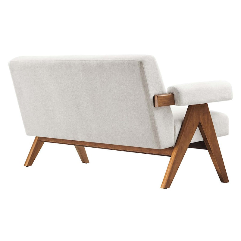 Modway Lyra Fabric Loveseat, Ivory