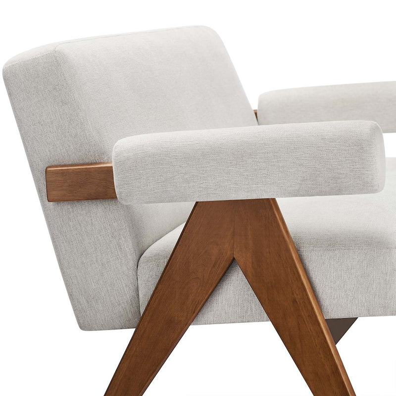 Modway Lyra Fabric Loveseat, Ivory