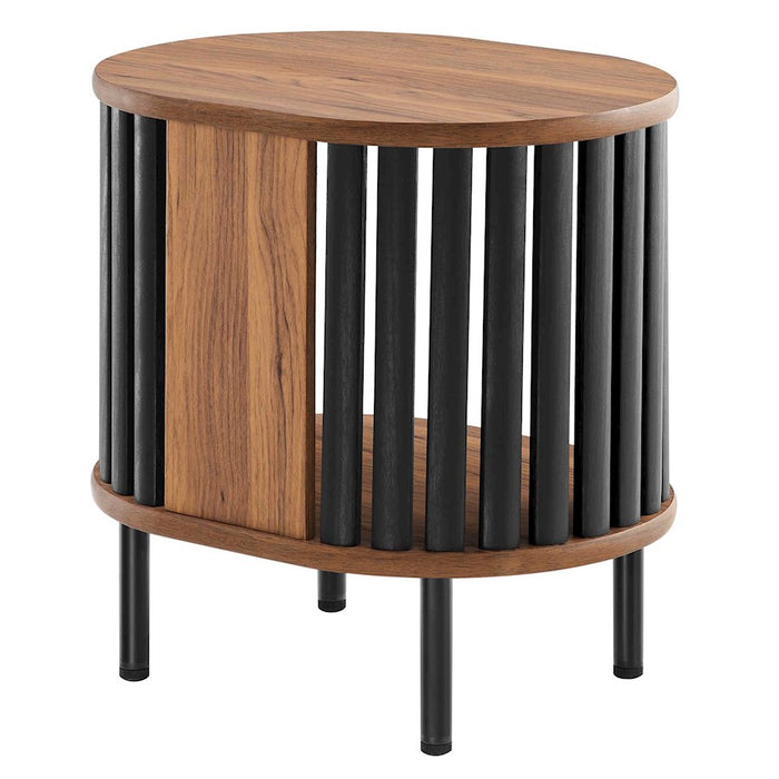 Modway Fortitude Side Table, Walnut/Black