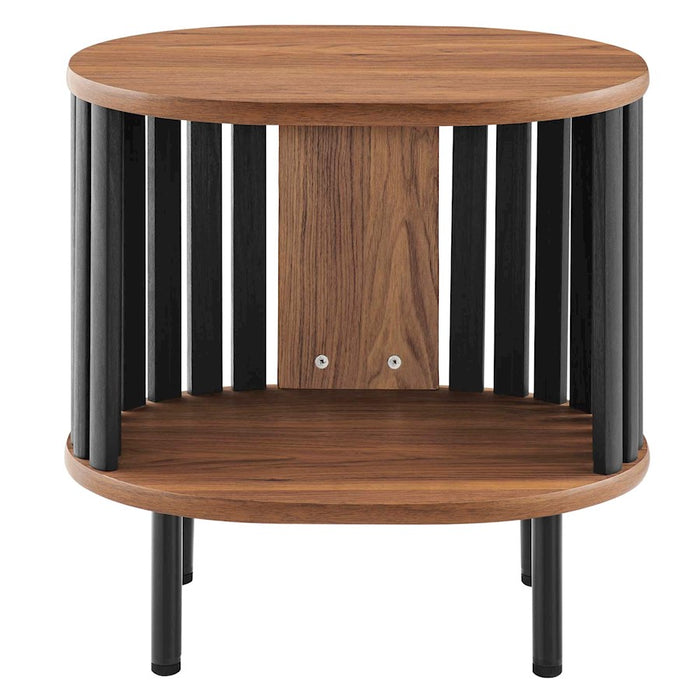 Modway Fortitude Side Table, Walnut/Black