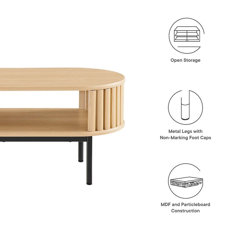 Modway Fortitude Coffee Table, Oak
