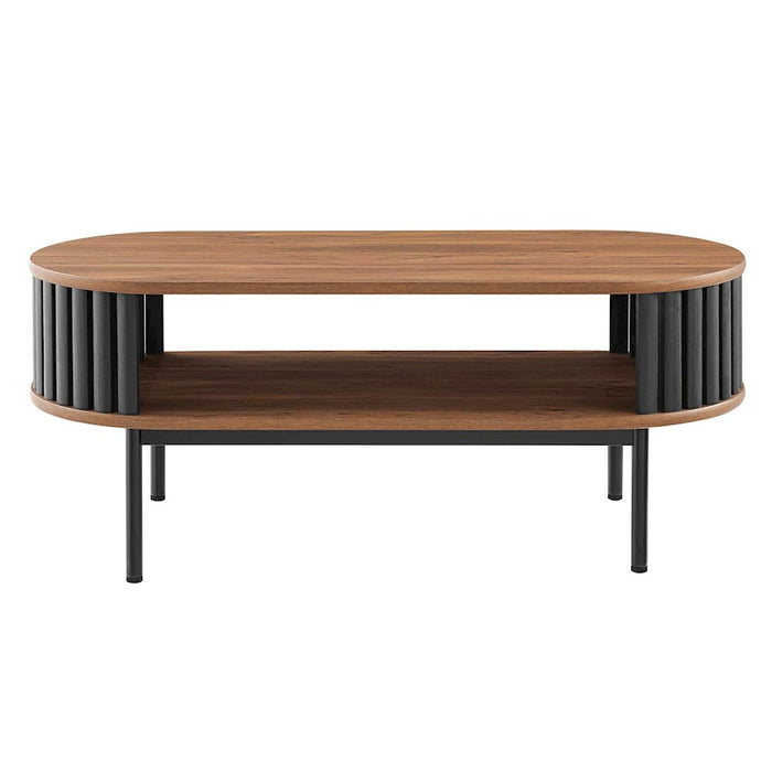 Modway Fortitude Coffee Table, Walnut/Black