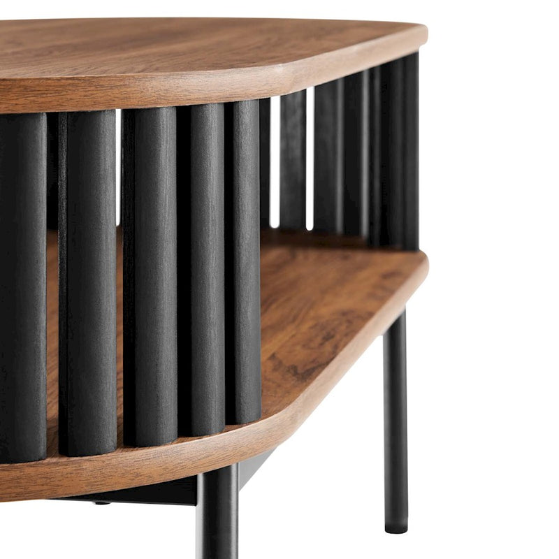 Modway Fortitude Coffee Table, Walnut/Black
