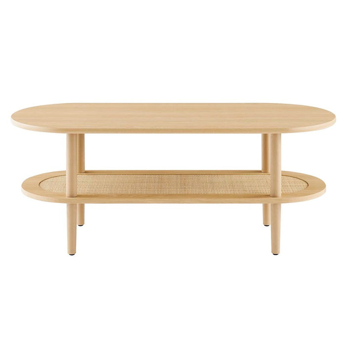 Modway Torus Oval Coffee Table, Oak - EEI-6526-OAK