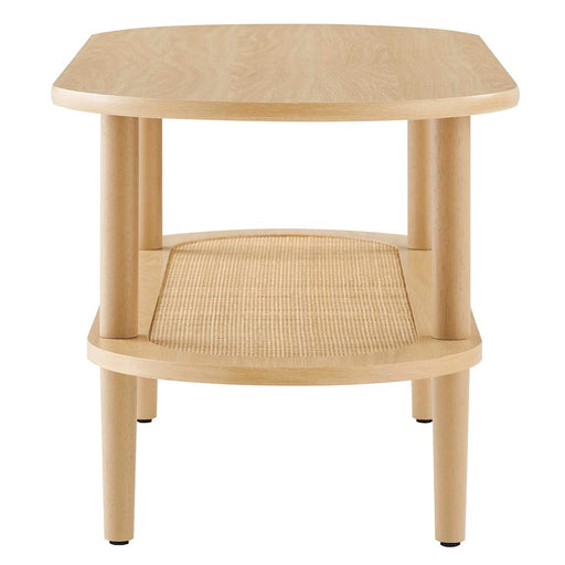 Modway Torus Oval Coffee Table, Oak