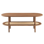 Modway Torus Oval Coffee Table, Walnut - EEI-6526-WAL