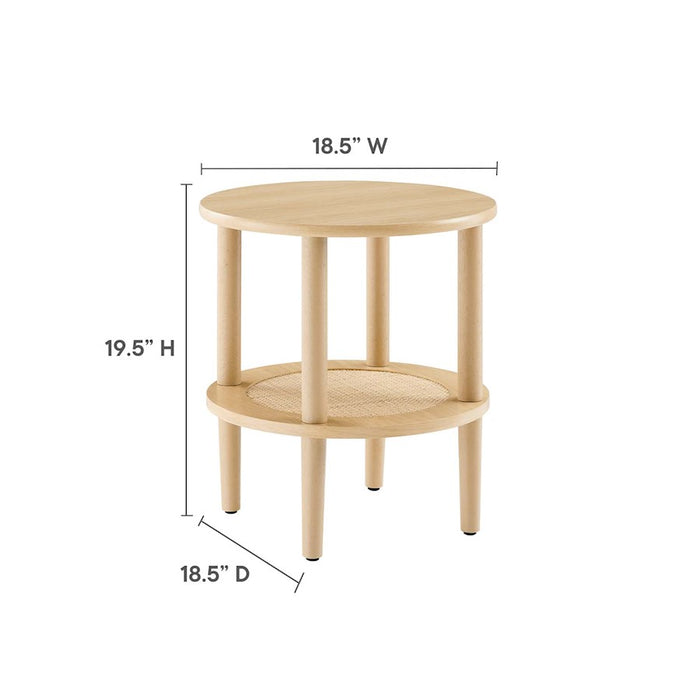 Modway Torus Round Side Table, Oak