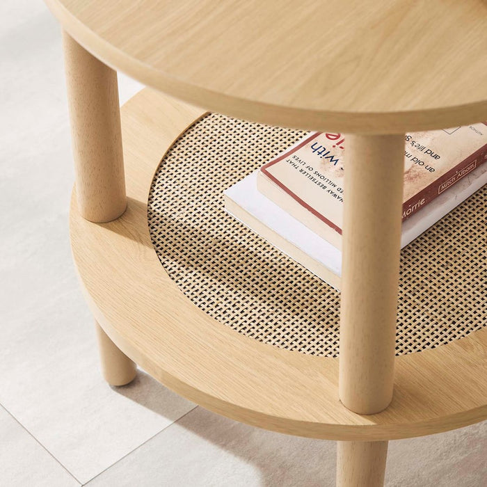 Modway Torus Round Side Table, Oak