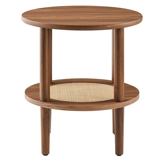 Modway Torus Round Side Table, Walnut - EEI-6527-WAL