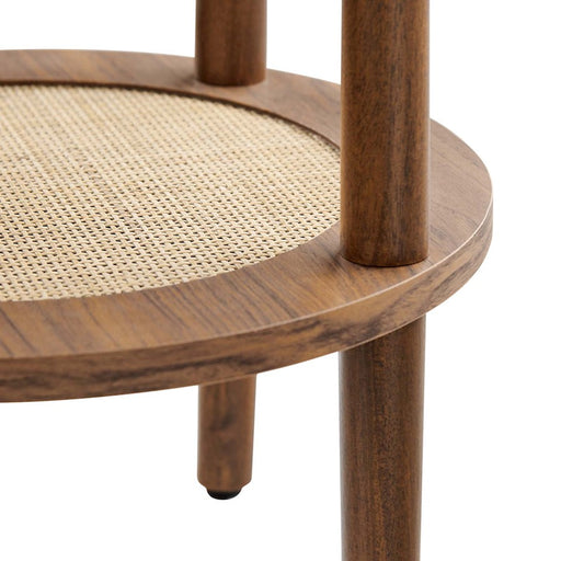 Modway Torus Round Side Table, Walnut