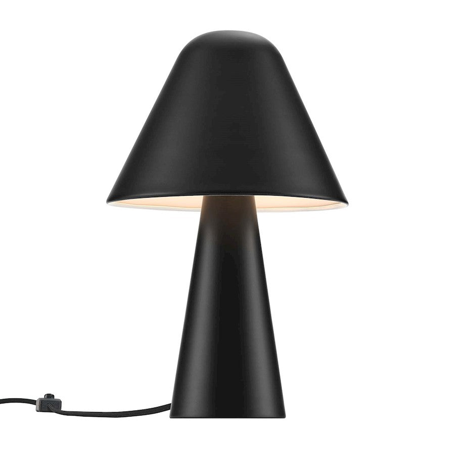 Modway Jovial Metal Mushroom Table Lamp, Black - EEI-6529-BLK