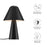 Modway Jovial Metal Mushroom Table Lamp, Black