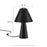 Modway Jovial Metal Mushroom Table Lamp, Black