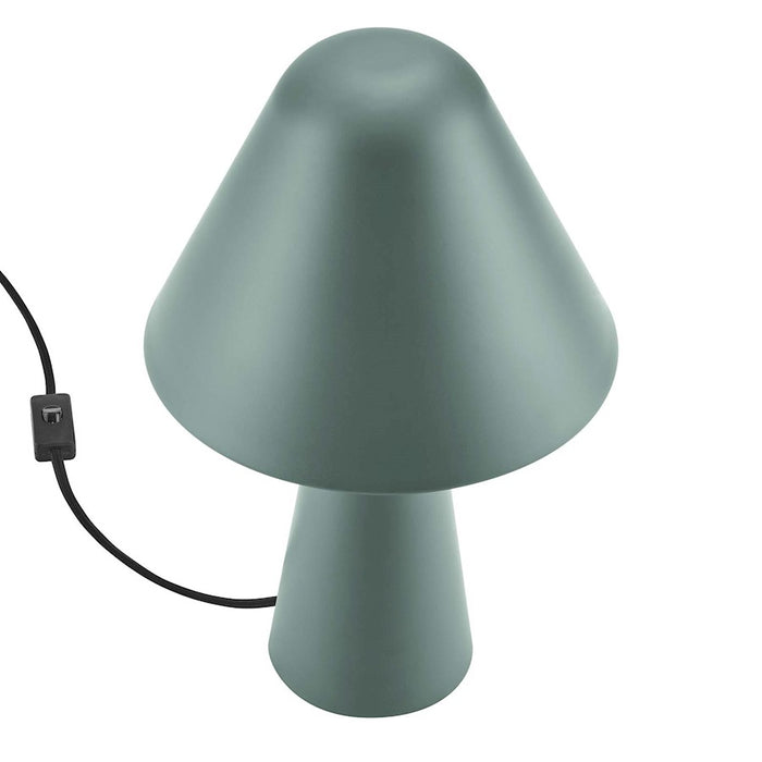 Modway Jovial Metal Mushroom Table Lamp, Green