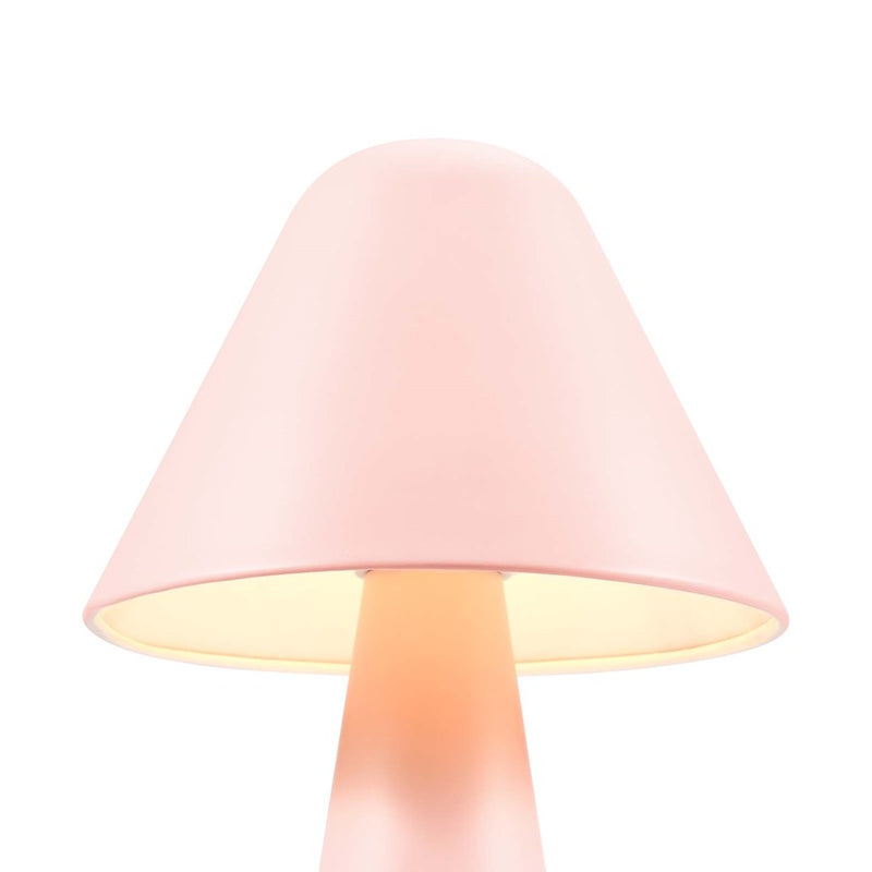 Modway Jovial Metal Mushroom Table Lamp, Pink