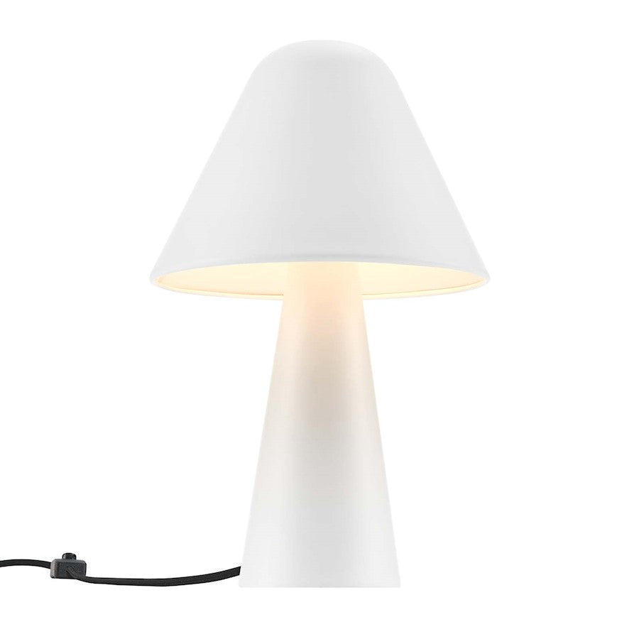 Modway Jovial Metal Mushroom Table Lamp, White - EEI-6529-WHI