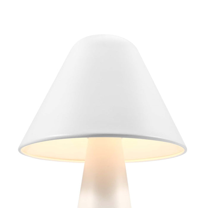 Modway Jovial Metal Mushroom Table Lamp, White