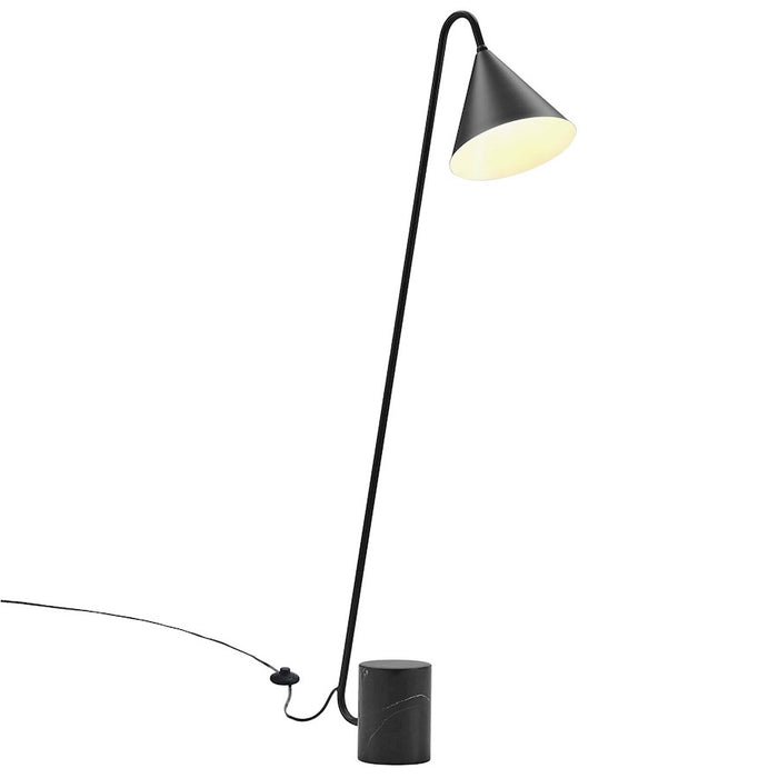 Modway Ayla Marble Base Floor Lamp, Black