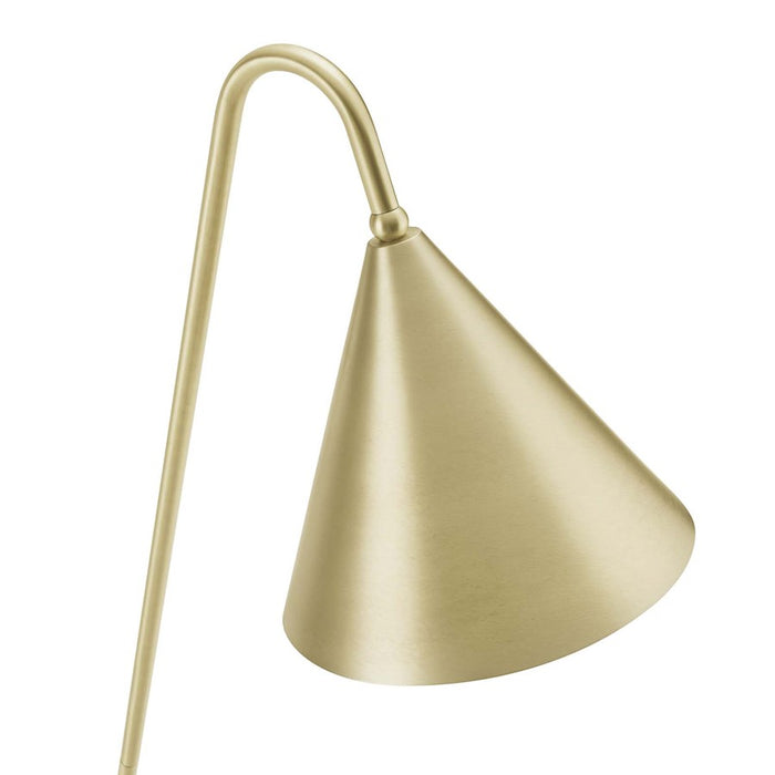 Modway Ayla Marble Base Floor Lamp, Satin Brass