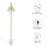 Modway Ayla Marble Base Floor Lamp, Satin Brass