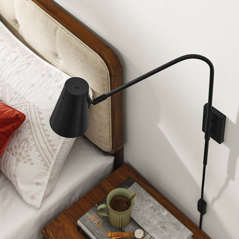 Modway Faye Metal Wall Sconce, Black