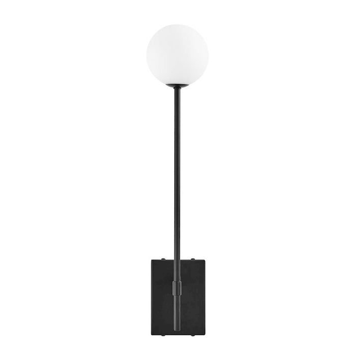 Modway Riva White Globe Wall Sconce, Black