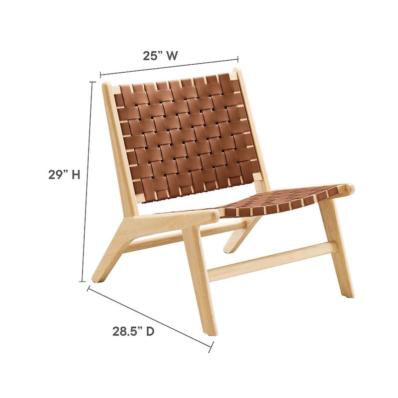 Modway Saoirse Lounge Chair, Natural Brown