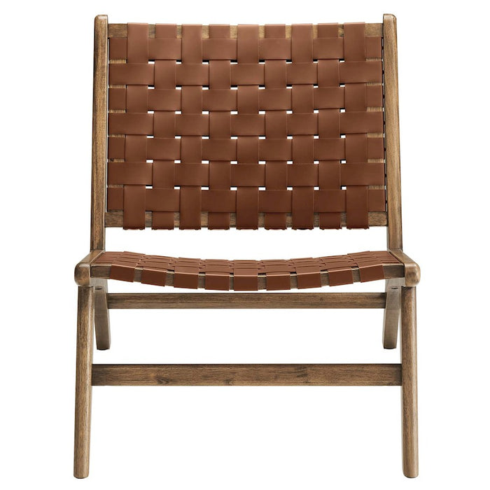 Modway Saoirse Lounge Chair, Walnut/Brown