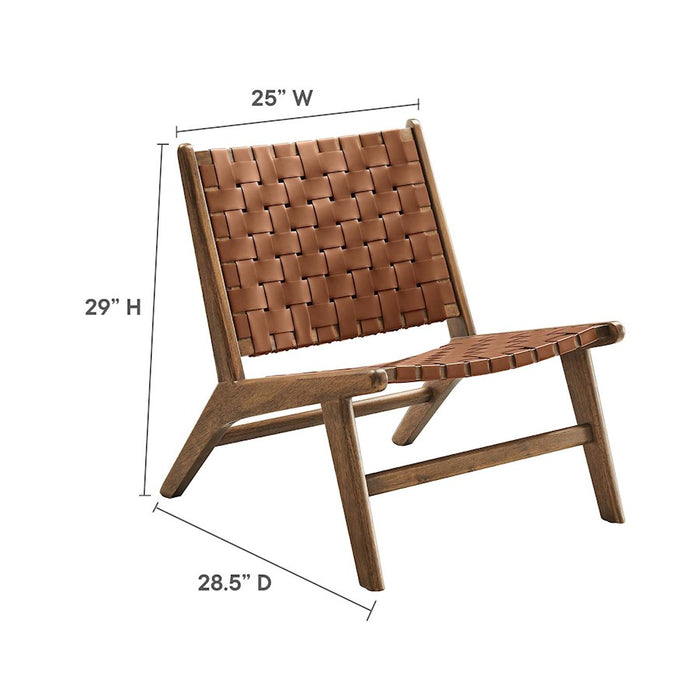 Modway Saoirse Lounge Chair, Walnut/Brown