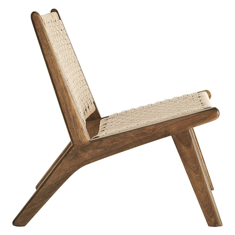 Modway Saoirse Lounge Chair, Walnut/Natural - EEI-6543-WAL-NAT