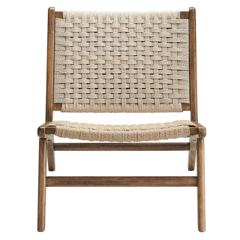 Modway Saoirse Lounge Chair, Walnut/Natural