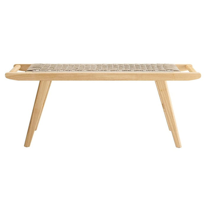 Modway Saoirse 47" Wove Rope Bench, Natural