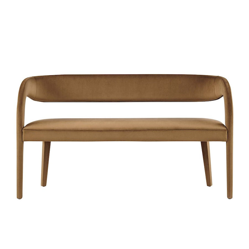 Modway Pinnacle Velvet Accent Bench, Brown