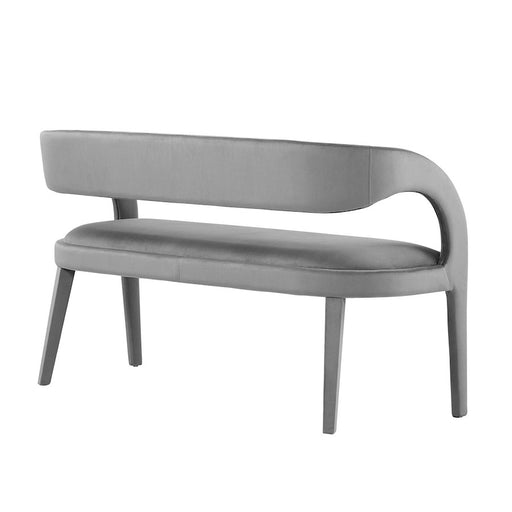 Modway Pinnacle Velvet Accent Bench, Gray