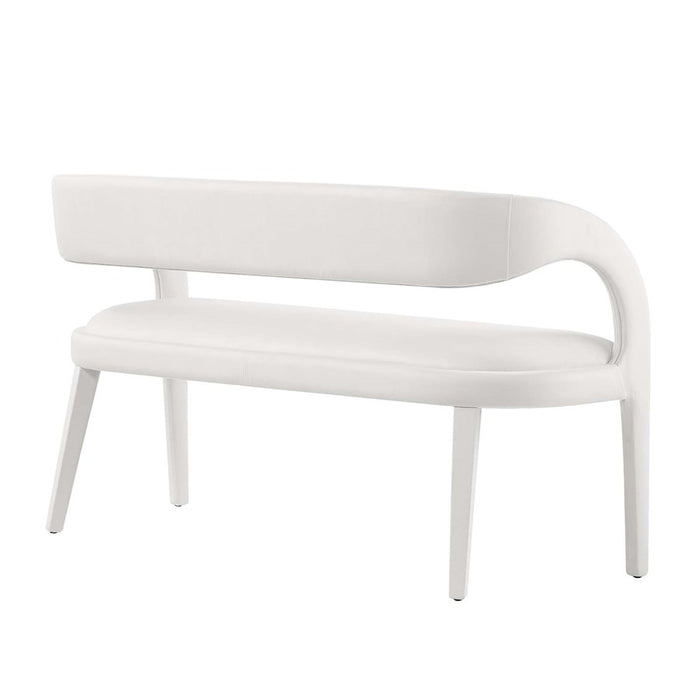 Modway Pinnacle Velvet Accent Bench, Ivory