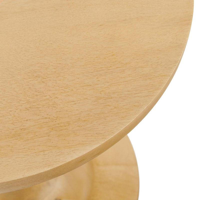 Modway Lina Round Side Table, Oak