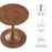 Modway Lina Round Side Table, Walnut