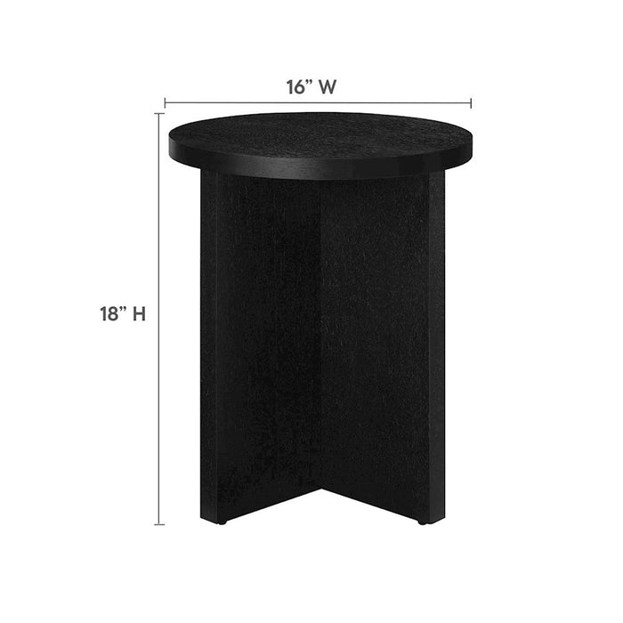 Modway Silas Round Side Table, Black