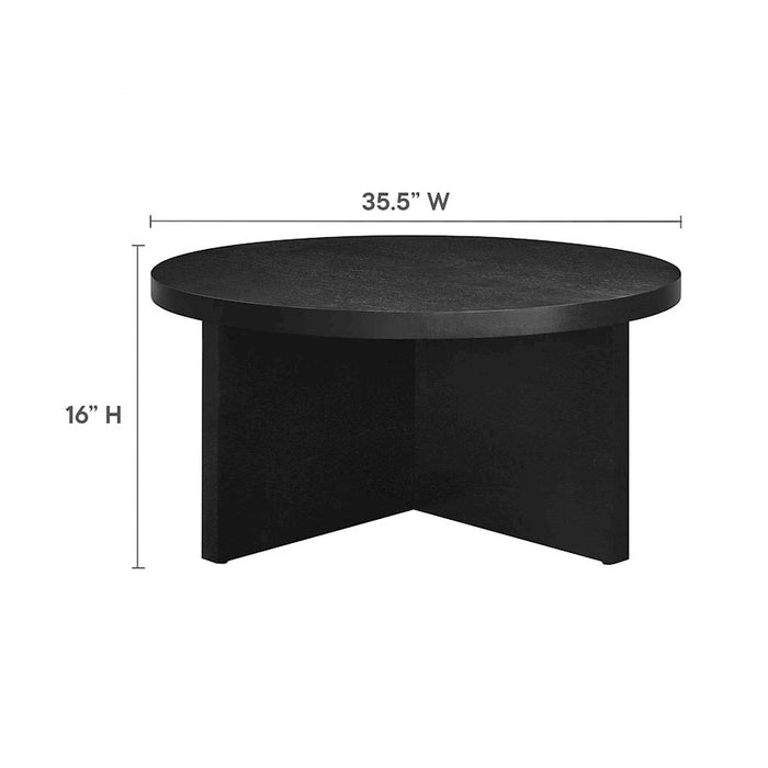 Modway Silas Round Coffee Table, Black