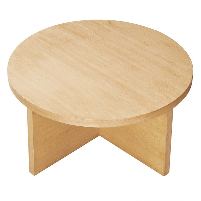 Modway Silas Round Coffee Table, Natural